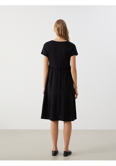 Lcw Comfort Siyah V Yaka Elbise