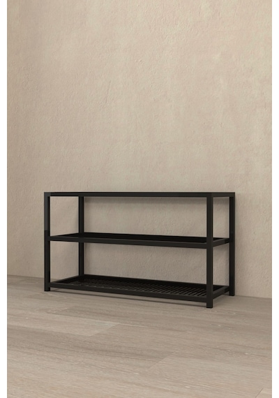 Aju Ayakkabılık Geniş Metal Modern Tasarım 3 Katlı Ayakkabı Rafı Dolabı Açık Vestiyer Siyah Aju Ayakkabılık Geniş Metal Modern Tasarım 3 Katlı Ayakkabı Rafı Dolabı Açık Vestiyer Siyah