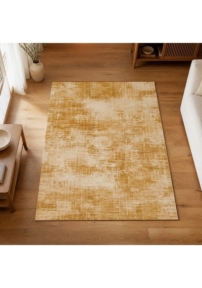 Kartela Halı Alea Halı Jüt Taban Dokuma Halı Hardal Sarısı - 100 X 150 Cm