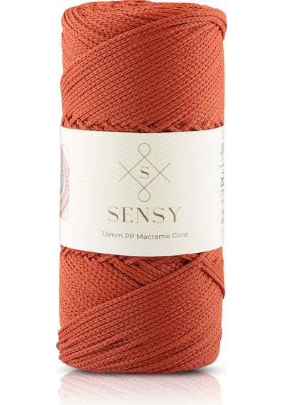 Sensy 1.5 Mm - 100 Gr Polyester Makrome Ipi Kiremit 150 M Polyester Makrome Ip Supla Ip Ve Çanta Ipliği