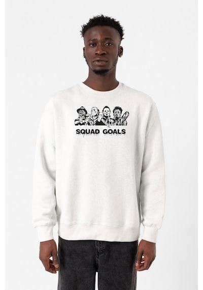 Horror Movie Squad Goals Beyaz Erkek 2ip Sweatshirt 001
