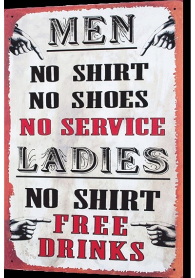 bay ve bayan kuralları retro ahşap poster