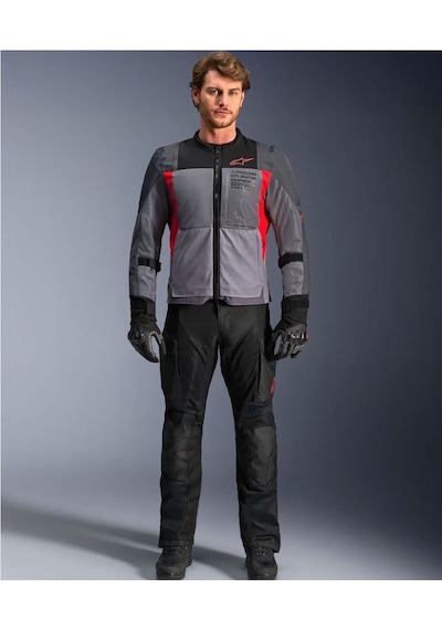 Alpinestars St-2 Air Korumalı Motosiklet Montu Gri Kırmızı Siyah