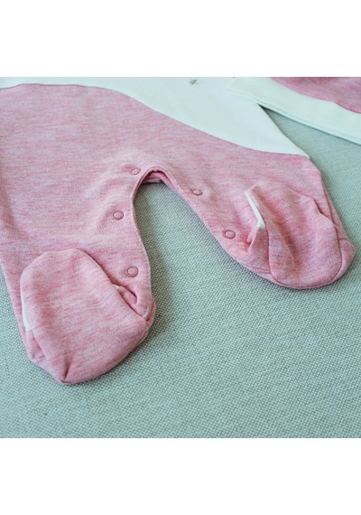 Candar Lucky Baby Nakışlı Çizgili Şapkalı Kız Bebek Tulumu 0-3 / 3-6 Ay Pembe