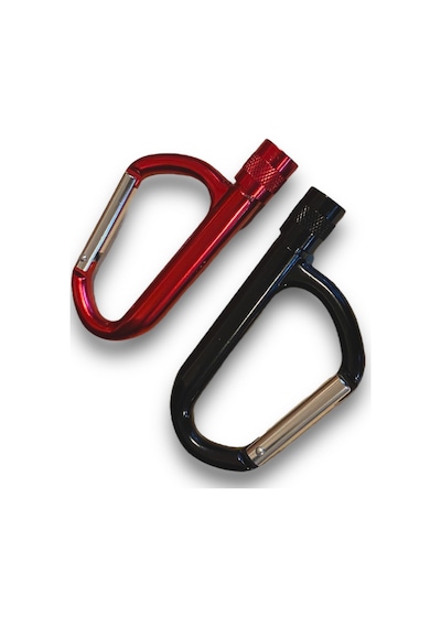 Mini Karabinalı Led El Feneri Siyah