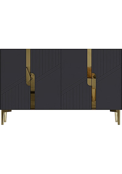 Ka1228ag Evva Konsol Ve Tv Sehpası Antrasit-gold 120cm