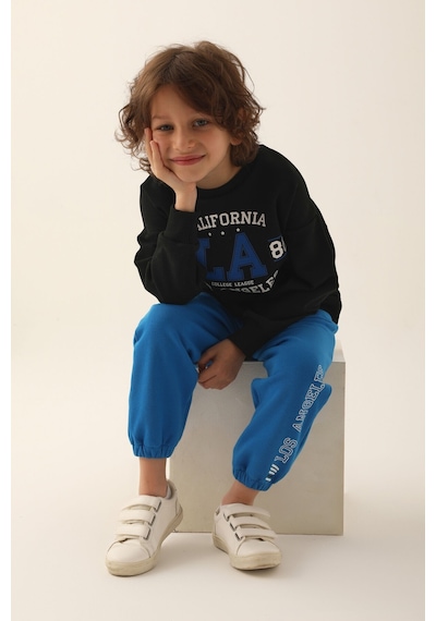 Rolypoly Siyah Erkek Çocuk Eşofman Takımı