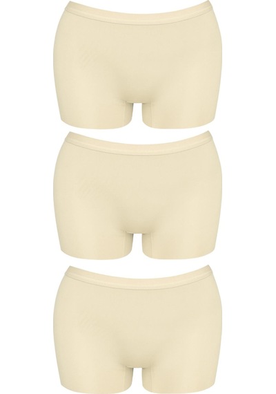 Cottonhill Basic Lazer Kesim Dikişsiz Kadın Boxer Külot Ten 3'lü Paket Çok Renkli