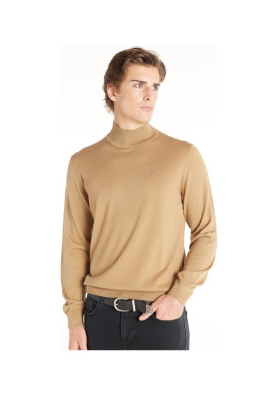 Ted Baker Camel Erkek Yarım Balıkçı Yaka Kazak Tbmrkw1044