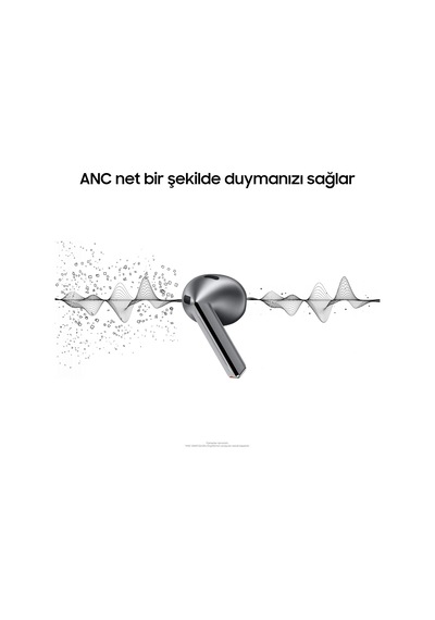 Samsung Uyumlu Galaxy Buds3, Gümüş, Kablosuz Bluetooth Kulak İçi Kulaklık, Adaptif Eq/anc Aktif Gürültü Engelleme , Hi-fi Ses, Genel
