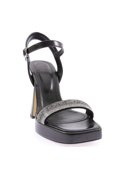 Dgn 3588-23y Kadin Kristal Taşli Bantli Kalin Topuklu Sandalet 3588-2271-R203 Siyah