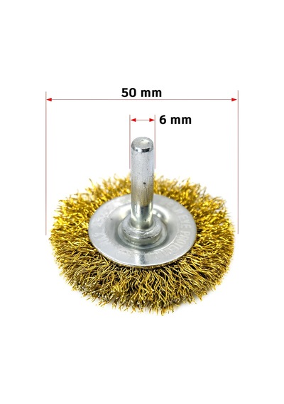 50 Mm Boya Kurum Pas Zımparalama Kazıma Temizleme Fırçası Pimli Çanak Tel Fırça Matkap Uyumlu