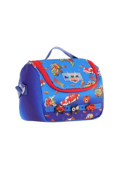 Kaukko Kids Isı Yalıtımlı, Silikon Aksesuarlı Beslenme Çantası - Mavi Kırmızı - Erkek Çocuk - L7258 Mavi - Kırmızı