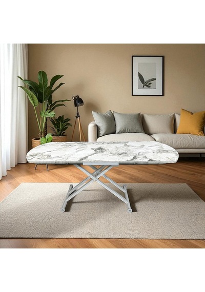 Oval Yan Baştan Açılır Akıllı Masa Üst Tabla Mdf Yüksekliği Ayarlanabilir Pratik Beyaz Mermer Oval Yan Baştan Açılır Akıllı Masa Üst Tabla Mdf Yüksekliği Ayarlanabilir Pratik Beyaz Mermer