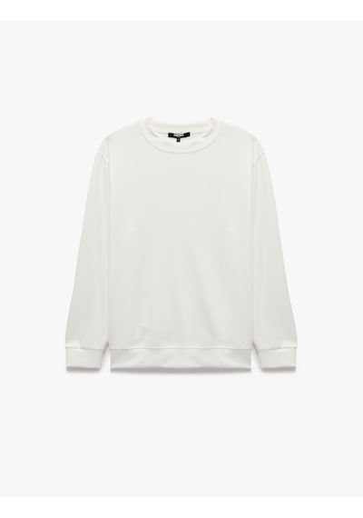 Koton Uzun Kollu Viskon Karışımlı Scuba Kumaş Bisiklet Yaka Basic Sweatshirt Ekru 7wam70299mk Koton Uzun Kollu Viskon Karışımlı Scuba Kumaş Bisiklet Yaka Basic Sweatshirt Ekru 7wam70299mk