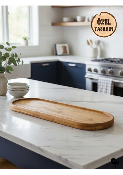 Özel Tasarım Doğal Ahşap Oymalı Çukur Sunum Tabağı Sunumluk Dut Ağacı Ahşap