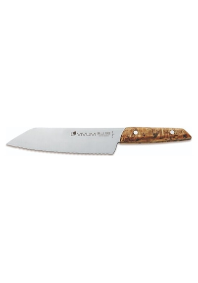 Vıvum Çok Amaçlı Tırtıklı Şef Bıçağı 18 Cm Metal