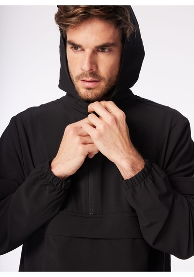 Fabrika Siyah Erkek Kapüşonlu Basic Su İtici - Bi Strech Sweatshirt F4sm-swt 0264