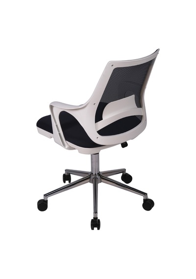Ofisbazaar Buya Beyaz Fileli Çalışma Koltuğu Ergonomik Şef Ve Toplantı Koltuğu Siyah Fileli Siyah