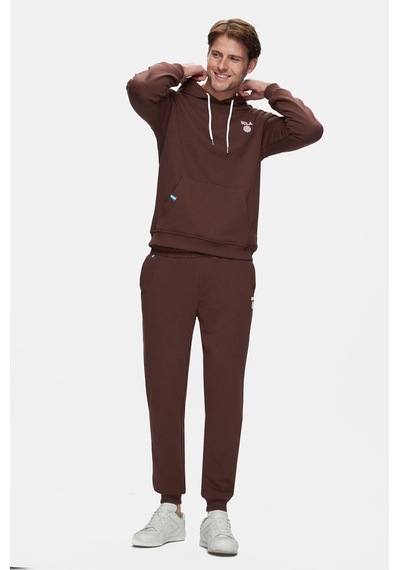 Ucla Nevada Kahve Kapüşonlu Baskılı Standard Fit Erkek Sweatshirt Kahve Kahverengi