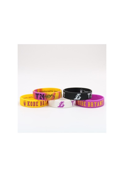 5li Kobe Bryant Portreli Basketbol Bileklik Set Çok Renkli Çok Renkli