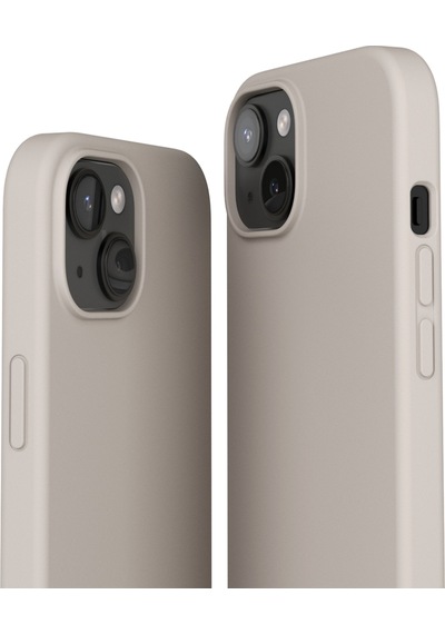 Vonmahlen Apple Uyumlu iPhone 15 Plus Magsafe Silikon Kılıf Krem