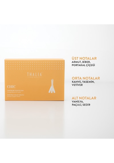 Thalia Home Portakal Çiçeği & Vanilya Kokulu İpli Dolap Kokusu Çubuğu 3 x 40 G