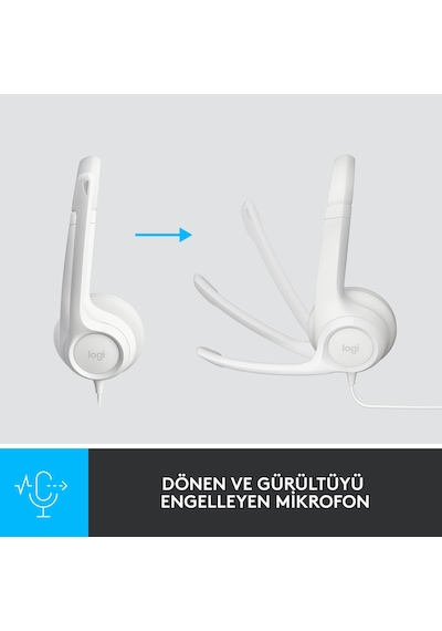 Logitech H390 USB Gürültü Önleyici Mikrofonlu Kulak Üstü Kulaklık