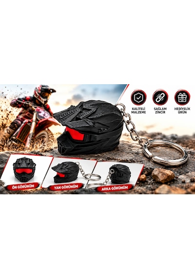 Cross Motosiklet Anahtarlık , Motosiklet Kaskı Şeklinde Anahtarlık , Hediyelik Kask Motocross Anahta