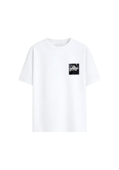 Black Nova Oversize Baskılı Unisex %100 Pamuk T-shirt Drive Fast Siyah