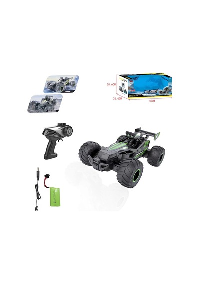 Uzaktan Kumandalı Şarjlı Amfibi Off-road Oyuncak Araba Büyük Boy 38 Cm Suda Ve Karada Giden Yeşil