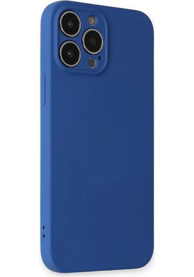 Newface Apple İphone 13 Pro Kılıf Nano İçi Kadife Silikon - Lacivert