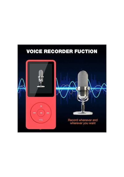 8gb Dahili Hafızalı Bluetoothlu Mp3-mp4 Çalar Fm Radio Dahili Hoparlör Ekranlı Müzik Çalar