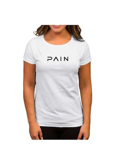 Pain Logo Beyaz Kadın Tişört Beyaz