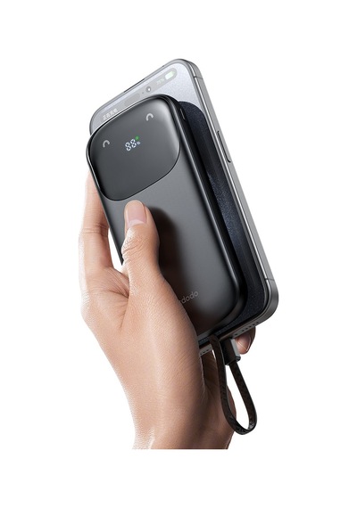 Mcdodo Mc-8520 10000mah 22.5w Pd Qc Hızlı Şarj Dijital Göstergeli Çoklu Kablolu Powerbank Siyah