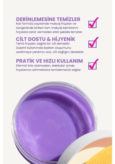Makyaj Fırçasını Ve Süngerini Temizleme Sabunu Ve Silikon Matı 70gr