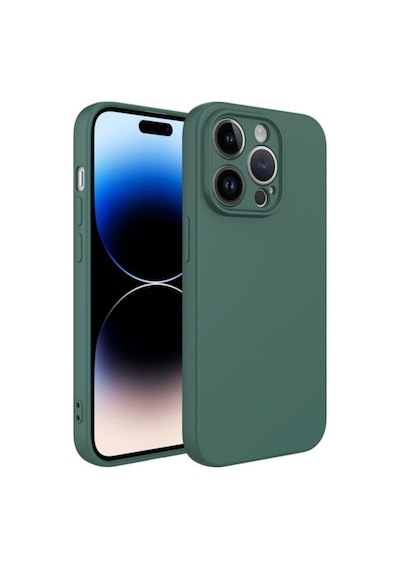 Apple Uyumlu iPhone 14 Pro Max Kılıf Zore Kamera Korumalı Mara Lansman Kapak Koyu Yeşil