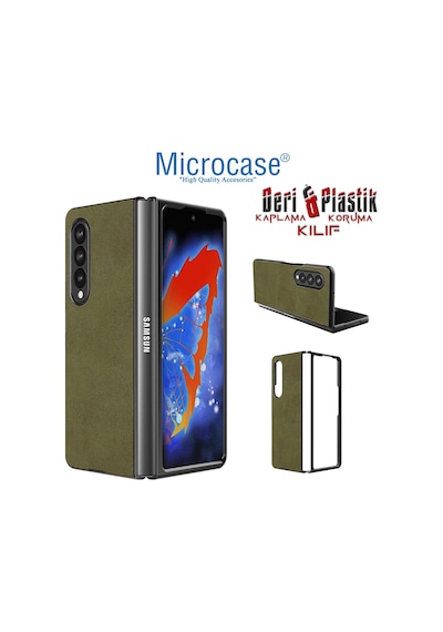 Galaxy Z Fold4 Için Deri Desenli Plastik Koruma Kilif - Al3156 561023468