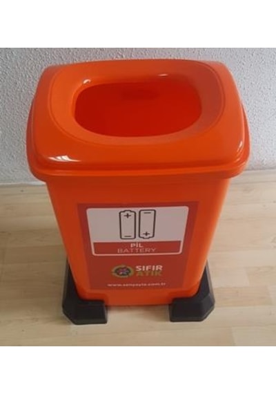 Sıfır Atık Geri Dönüşüm Atık Pil Atık Kovası 50 Lt