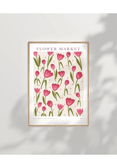 Çerçevesiz Poster Flower Market No 1