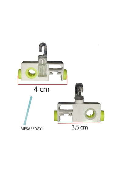 Dikey Perde Vagonu Ve Mesafe Yayı 5 Adet J Tipi Uyumlu Değiştirilebilir