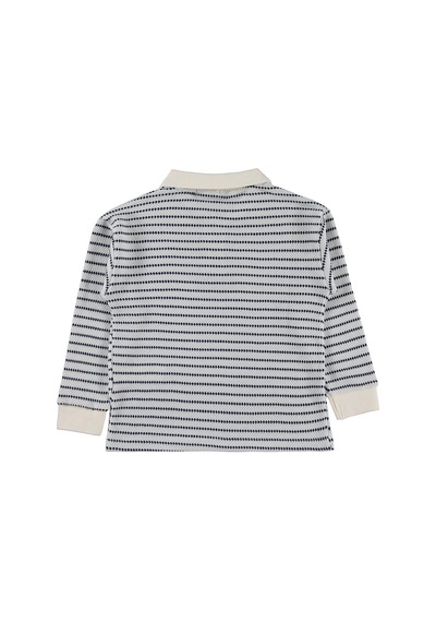 Civil Boys Çizgili Polo Yaka 6-9 Yaş Sweatshirt - Lacivert