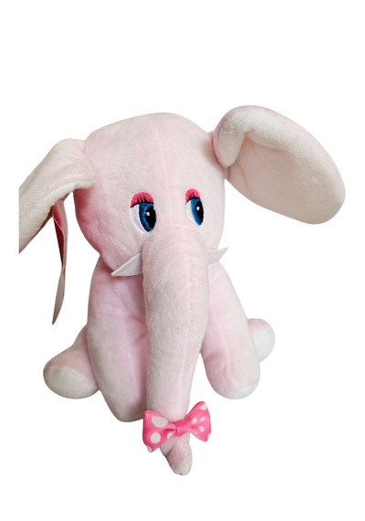Peluş 20 Cm Oyuncak Fil Yumuşacık Hediyelik Çocuk Oyun Uyku Arkadaşı Açık Pembe