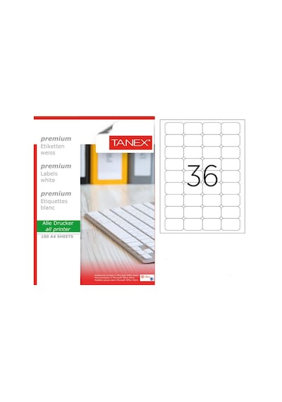 Tanex Tw-2453 45X30MM Lazer Etiket 100'lü