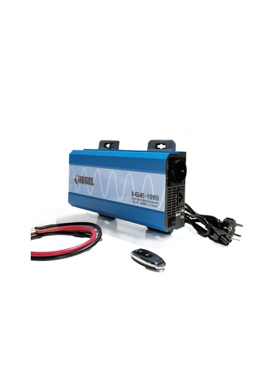 Hegel - İnges 12 Volt 1000 Watt Tam Sinüs Ups İnverter - 12v 1000w Ac Şarjlı Kumandalı İnvertör