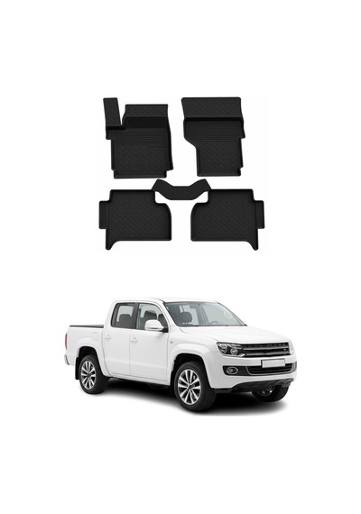Volkswagen Amarok 2010-2020 Uyumlu 4d Havuzlu Paspas Kauçuk Siyah 5 Parça
