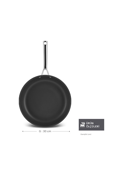 Karaca Plasma Steel 316+ 3Ply Yanmaz Yapışmaz Çelik Tava 30 cm