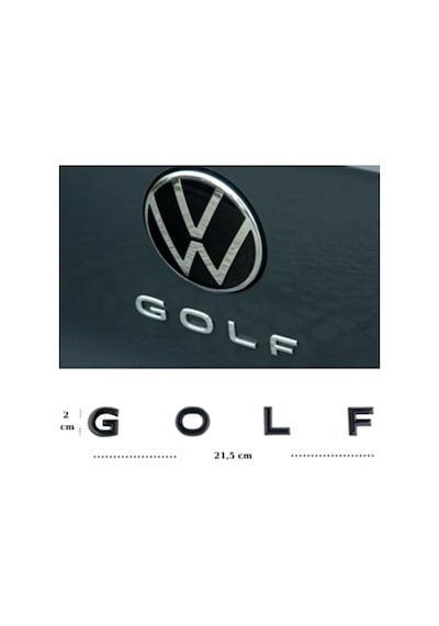 Volkswagen Golf Bagaj 3M 3D Yeni Nesil Krom Abs Yazı Logo Amblem