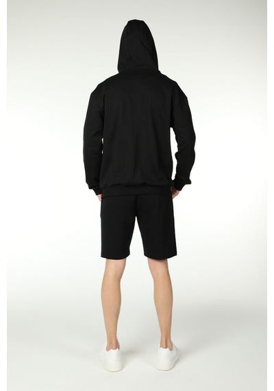 Defys Defy S Erkek Oversize Kapüşonlu Fermuarlı Cepli Sweatshirt Siyah - 527577758 Siyah