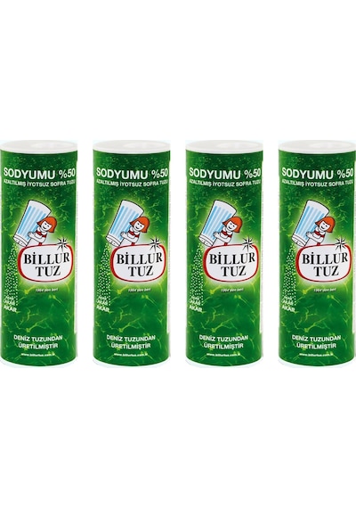 Billur Tuz Sodyumu %50 Azaltılmış Tuz 4 x 500 G
